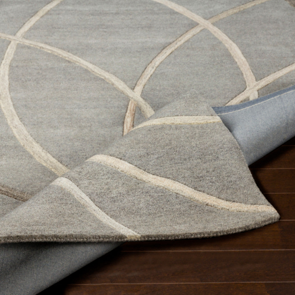 Surya Forum FM-7186 Modern Area Rug, Medium Gray, 12' x 15' Rectangle