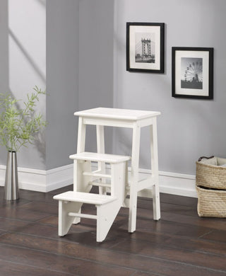 Niko Folding 3-Tier Step Stool, Cream, 24 Inch