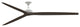 Fanimation Spitfire 96" Fan, matte White Motor, Dark Walnut Wood Blades