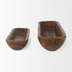 Athena Set of 2 Extra Large Medium Brown Reclaimed Wood Trays