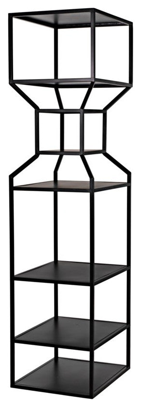 Downtown A Bookcase, Black Metal