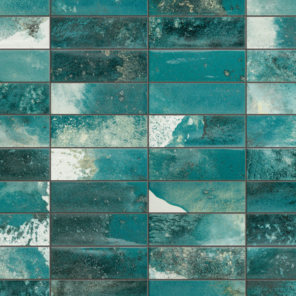 Kings Luxe Tradition Brick Green Ceramic Wall Tile