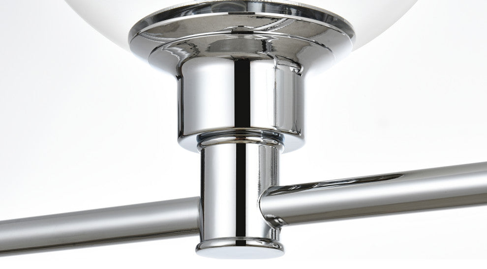 5 Light Chrome And Clear Bath Sconce