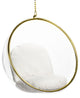 Bubble Clear Hanging Chair, Gold