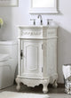 Bathroom Vanity, Antique White, 19", Single Sink
