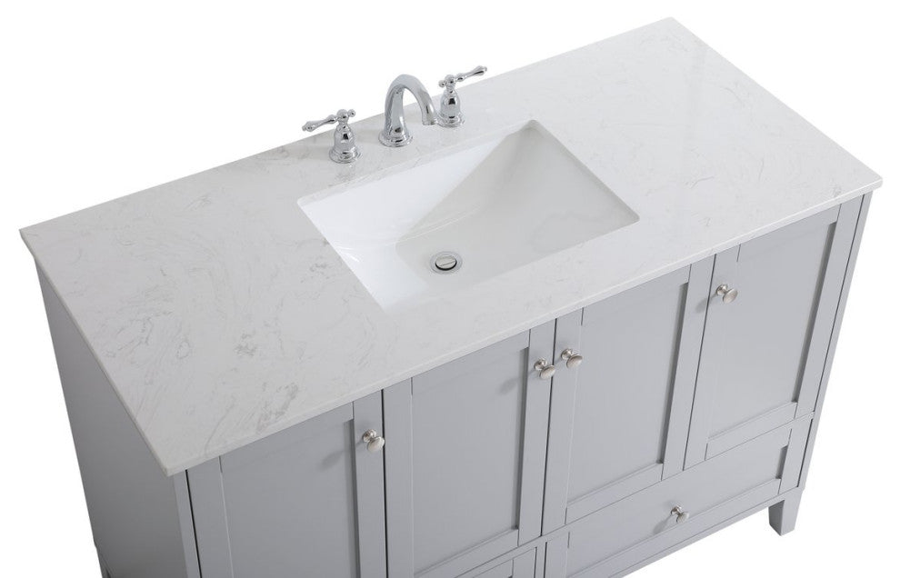 22" Traditional Grey-Light Bathroom Vanity