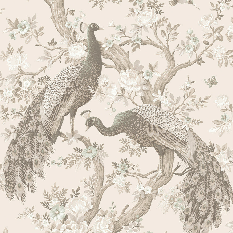 Laura Ashley Belvedere Wallpaper, Soft Truffle
