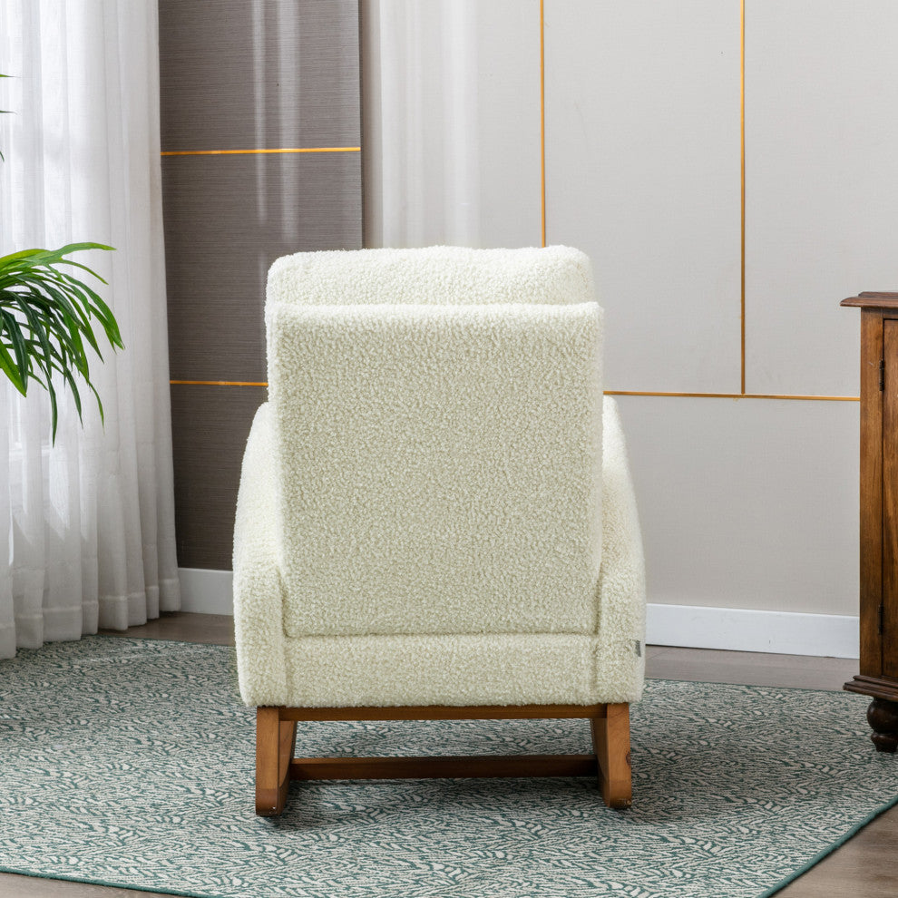 Gewnee Recliner Armchair with Wood Legs and Side Pocket