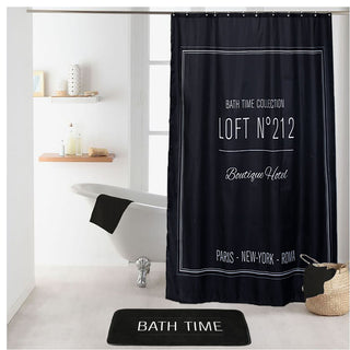 Bathroom Accessories Bath Time Collection, Black, Bathmat