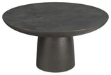Alexa Cast Aluminum Coffee Table in Black Nickel