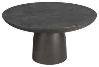 Alexa Cast Aluminum Coffee Table in Black Nickel