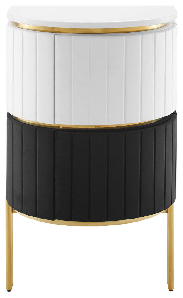 Valencia Performance Velvet Sideboard White Black -5635