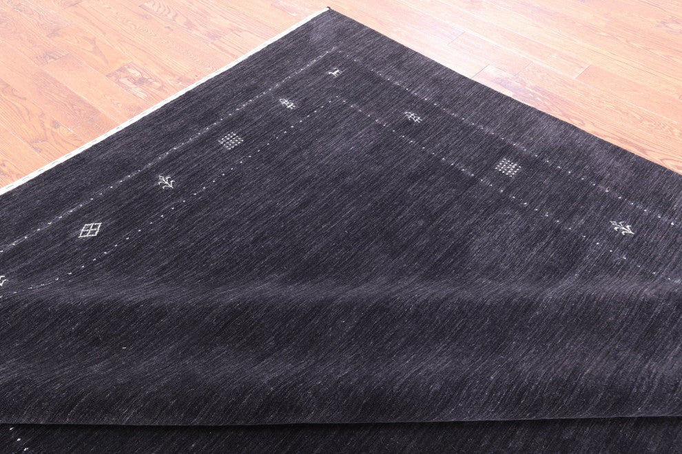 9' 0" X 11' 10" Handmade Persian Gabbeh Wool Rug Q11378