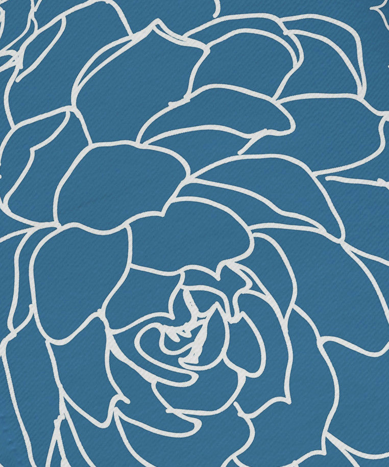 19x19", Olena Floral Print Napkin, Blue, Set of 4