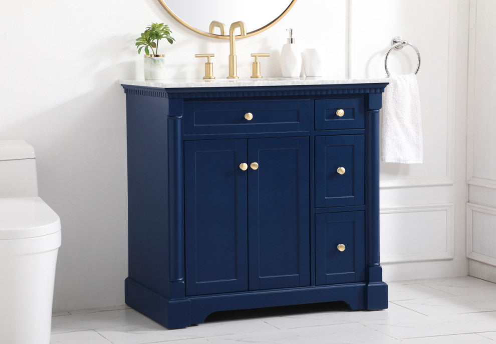 Home Living 36" Single Bathroom Vanity, Blue