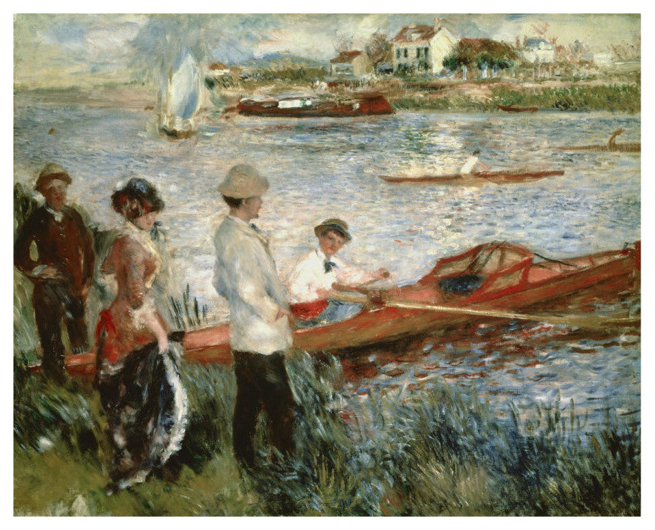 "Oarsmen at Chatou" Digital Paper Print by Pierre-Auguste Renoir, 22"x18"