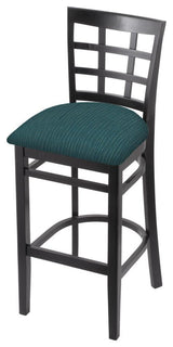 3130 30 Bar Stool with Black Finish and Graph Tidal Seat
