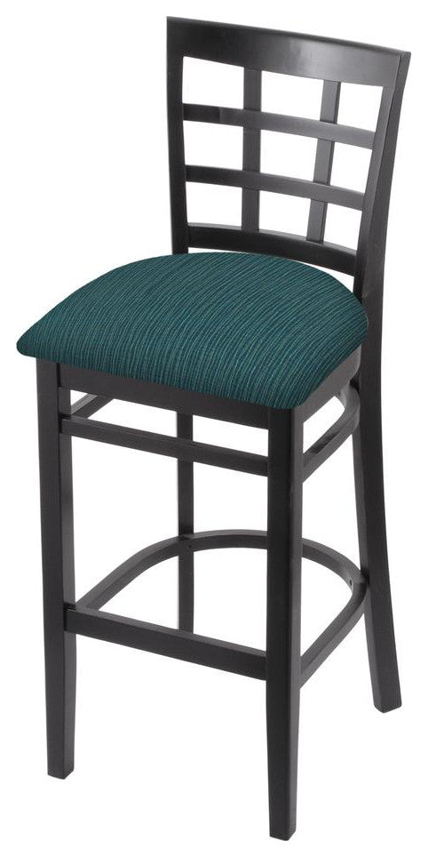 3130 30 Bar Stool with Black Finish and Graph Tidal Seat