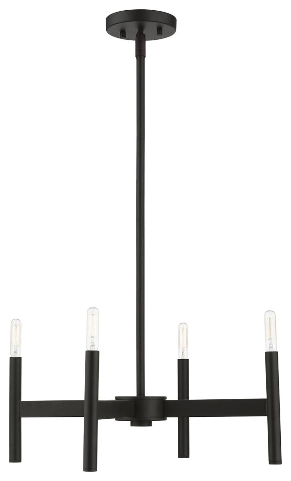 Livex Lighting Black 4-Light Chandelier