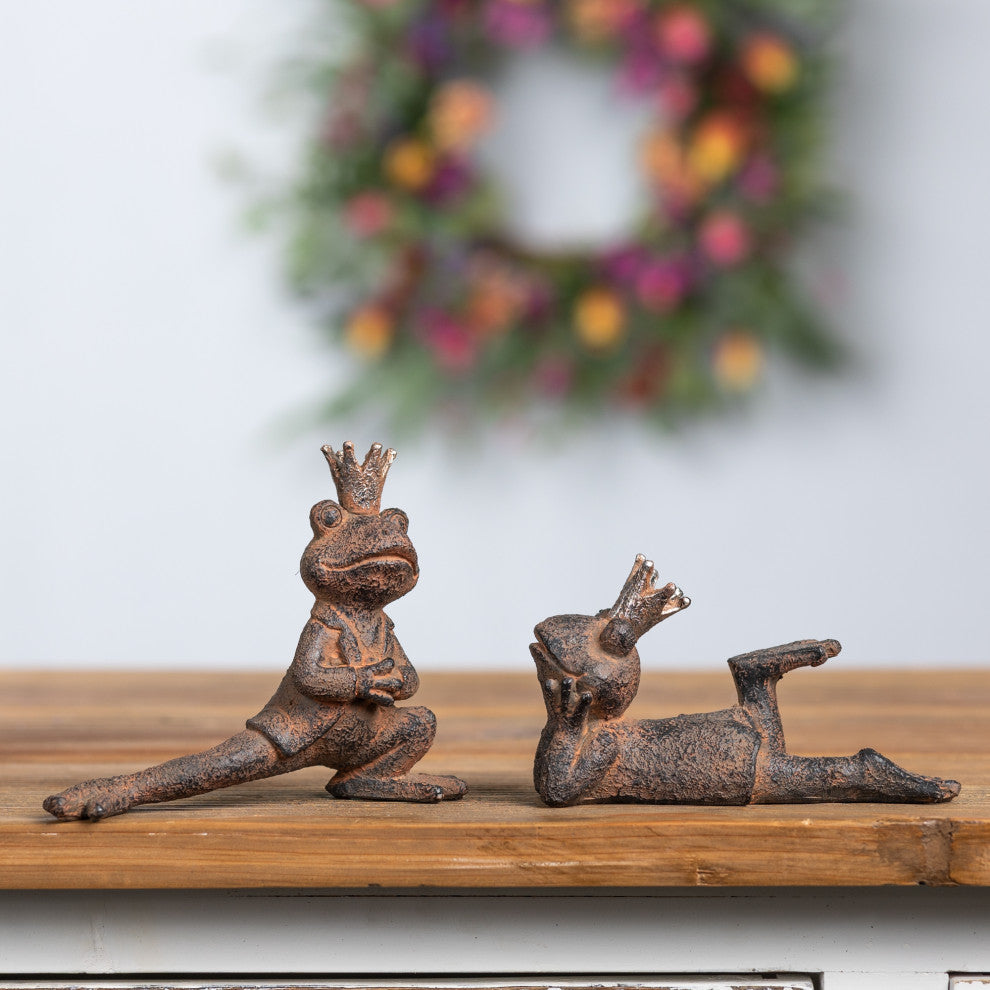 Royal Lounging Frog Figurine, 6-Piece Set
