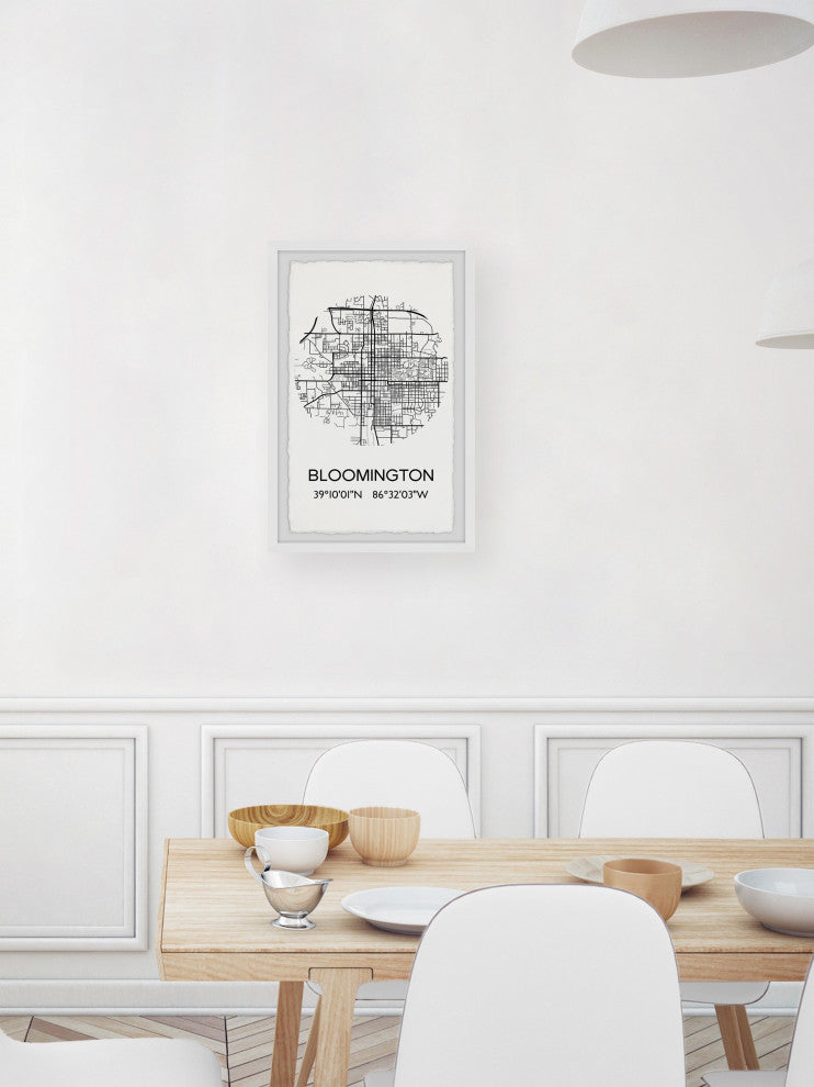 "Bloomington Coordinates" Framed Painting Print, 24x36