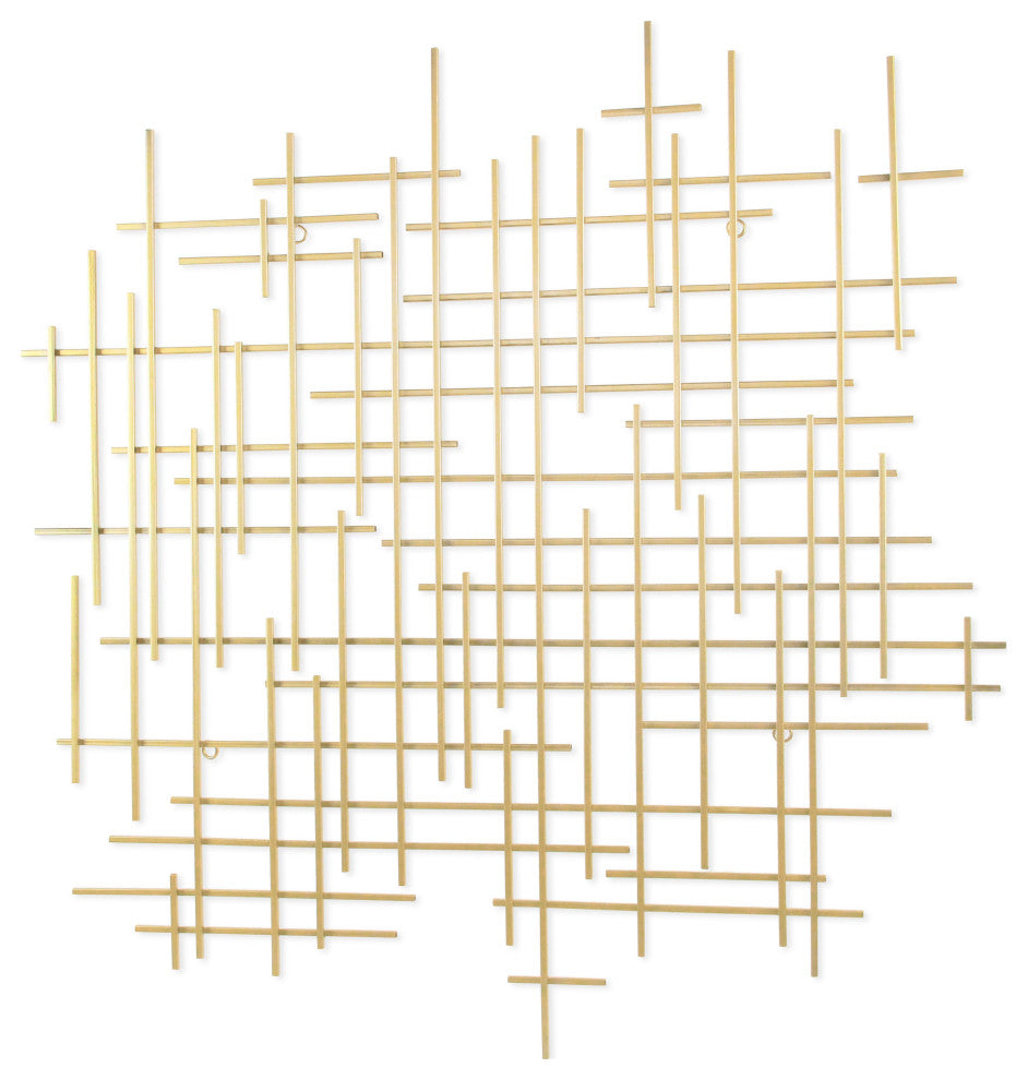 Iquara Large Gold Abstract Metal Wall Art