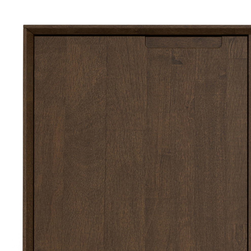 Banting Solid Hardwood 4 Door Sideboard Buffet, Walnut Brown