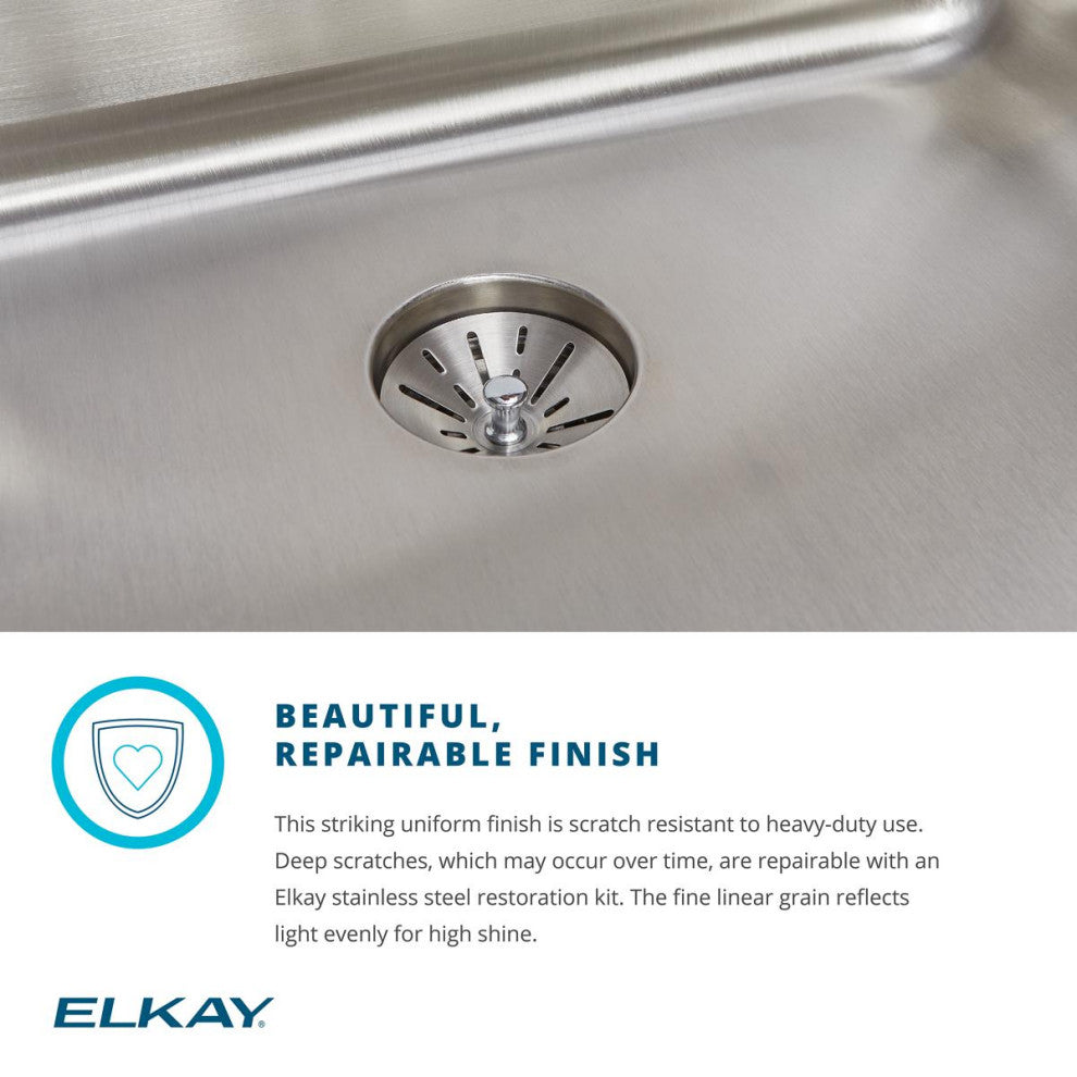 LR15170 Lustertone Classic Stainless Steel 15" x 17-1/2" Drop-in Bar Sink