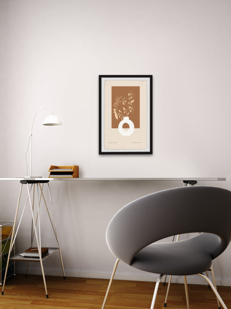 "Fleurs de Lune" Framed Painting Print, 20x30