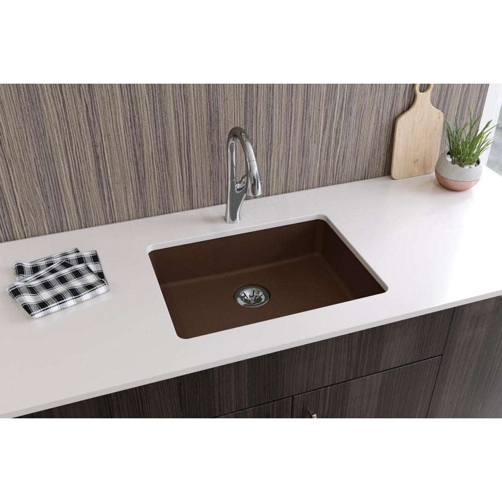 ELGUAD2519PDMC0 Quartz Classic 25" ADA Sink with Perfect Drain, Mocha