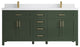 Cambridge 72 Double Sink Bath Vanity in Pewter Green 2" White Quartz