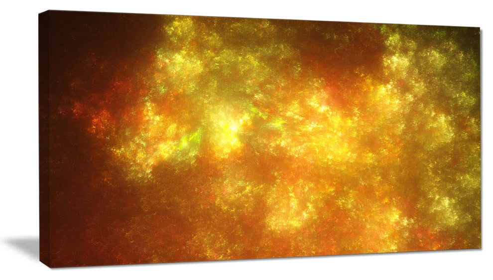 Blur Golden Sky with Stars, Abstract Canvas Art Print, 40x20