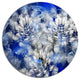 White Chrysanthemum Fractal Flower, Flower Round Metal Wall Art, 11"