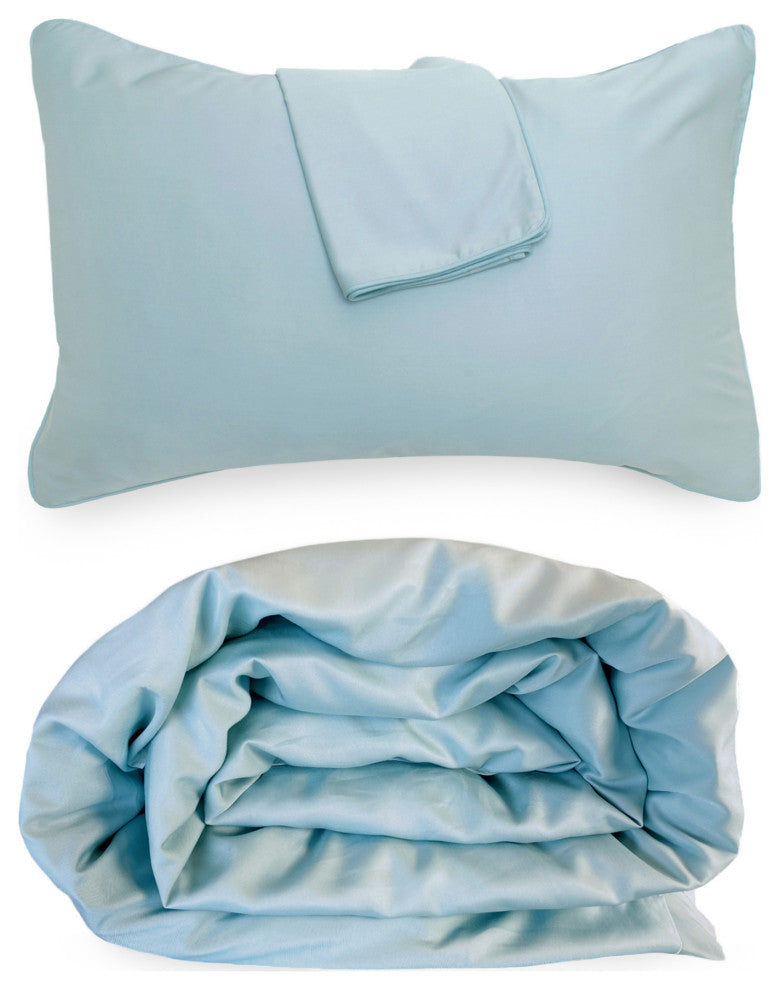 BedVoyage Luxury 100% Rayon Viscose Bamboo Duvet Cover With Shams, 3 Piece