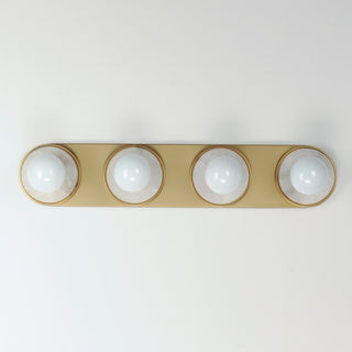 Maxim 26094 Hollywood 4 Light 27"W Vanity Light - White Alabaster / Natural