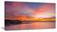 "Calm Sydney Beach With Yellow Sky" Seashore Canvas Print, 40"x20"