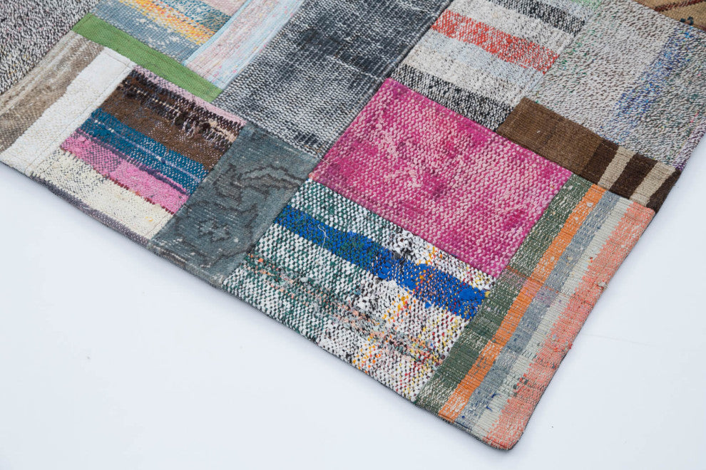 Rug N Carpet - Handmade Oriental 8' 1'' x 10' 1'' Vintage Patchwork Kilim Rug