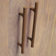 InPlace Ash Gray Real Mango Wood 2 Door Accent Cabinet, 32"x15"x34"