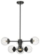 Avell 6 Light 28" Matte Black Pendant