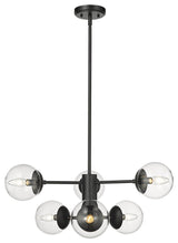 Avell 6 Light 28" Matte Black Pendant