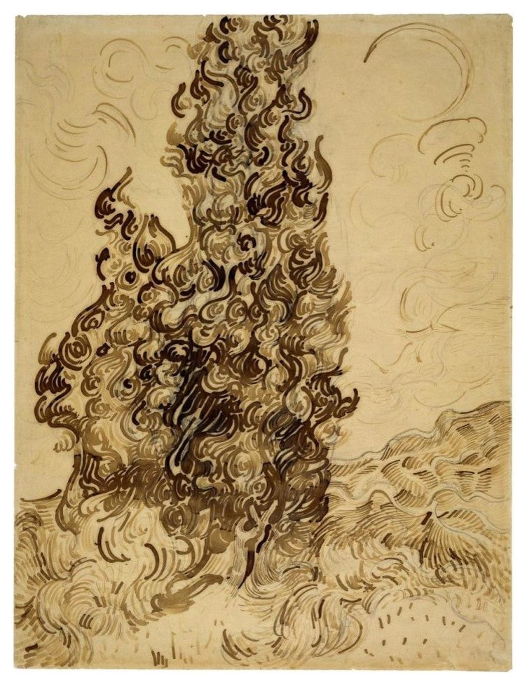 "Cypresses (Les CyprÃ¨s), June 1889" Print by Vincent van Gogh, 29"x38"