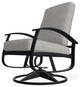 Belle Isle Cushion Outdoor Swivel Rocker, Graystone/Black