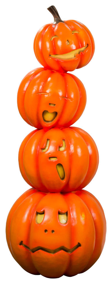 6'' Stack Of 4 Jack-O-Laterns