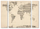 Michael Tompsett ''Old Sheet Music World Map'' Multi Panel Art Set, 32"x24"