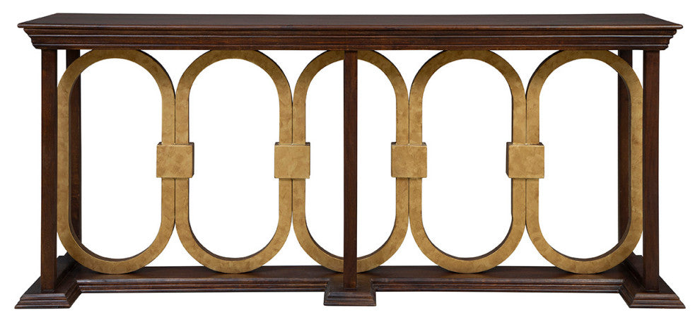 Everly 74" Wide Oak Console, Brown