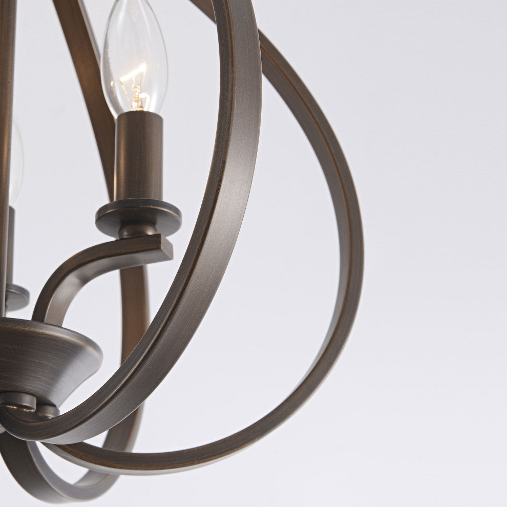 Mabel 3-light Contemporary Flush Mount Chandelier Bronze