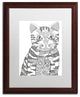 Hello Angel ''Miaow'' Art, Wood Frame, White Mat, 20x16