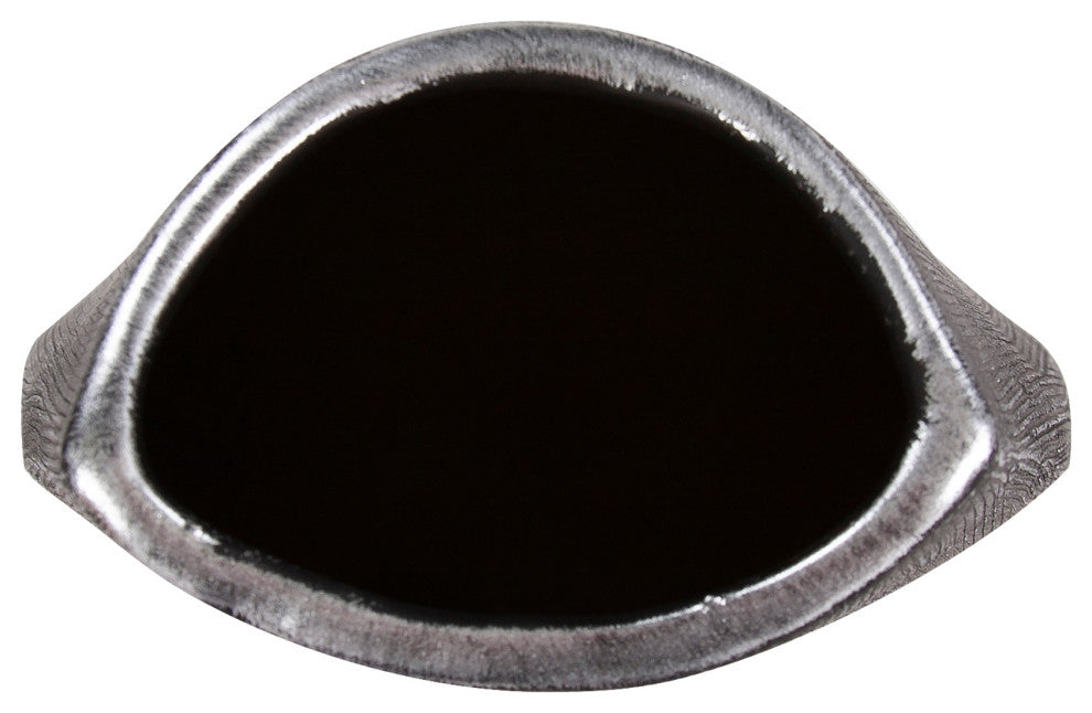 Textured Black Free Formed Ceramic Vase, Tall