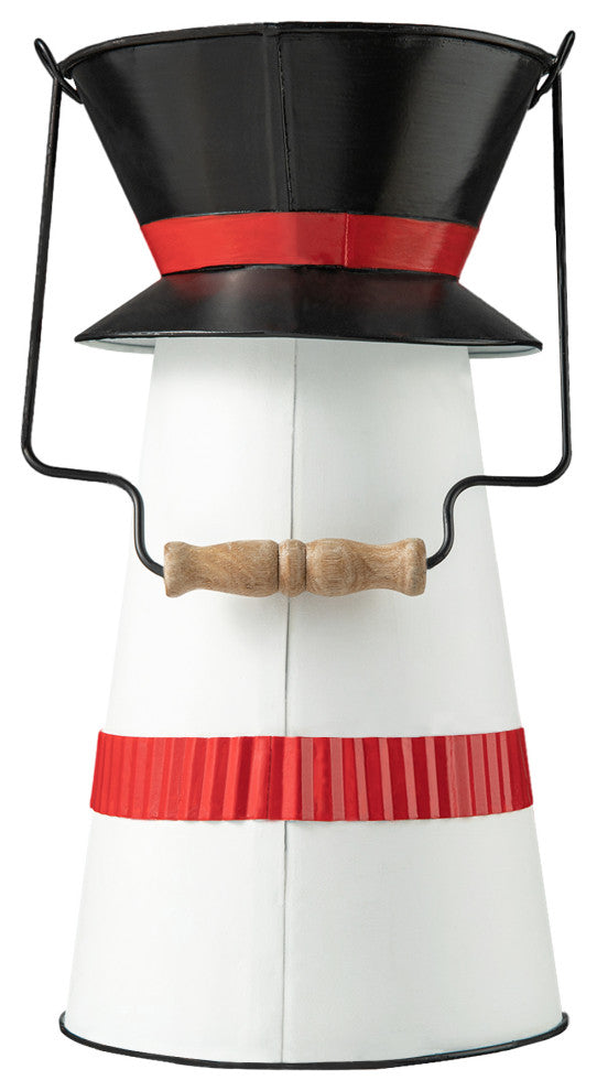 19.50"H Metal Snowman Decorative Bucket