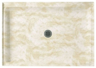 Swan 48.375x34.188x5.5 Solid Surface Shower Base, Cloud White